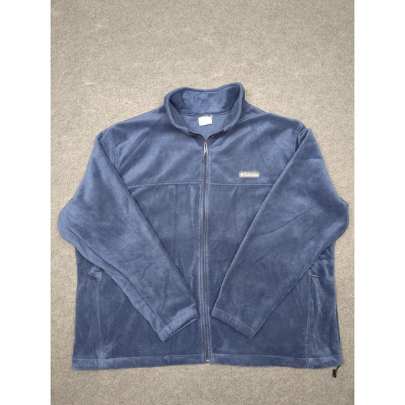 Columbia Mens Full Zip Fleece Jacket 4X Extra Large Blue Outdoor - Picture 2 of 9